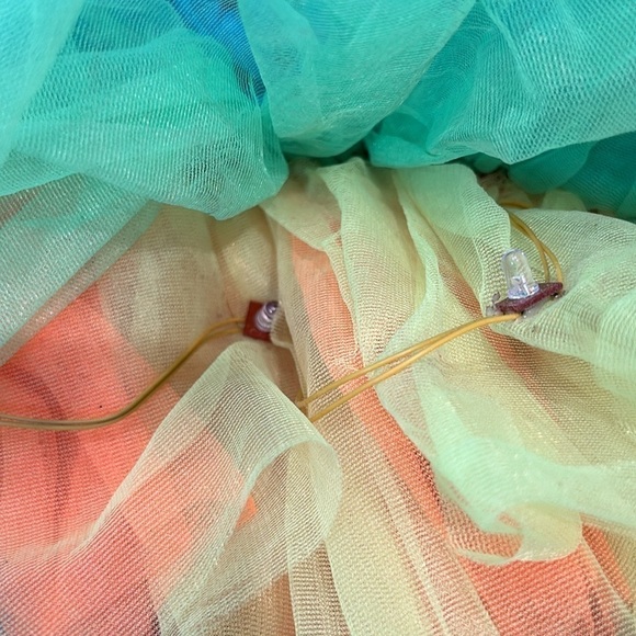 Unicorn container bundle light up tutu neon rainbow & rainbow ponytail headband - Picture 7 of 9